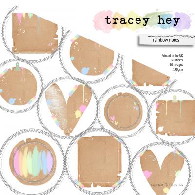 Tracey Hey Paper Pad - Rainbow Notes